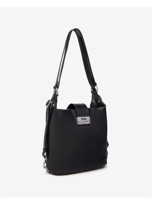 Borsa a spalla da donna in pelle nera NERO GIARDINI | E443715D100